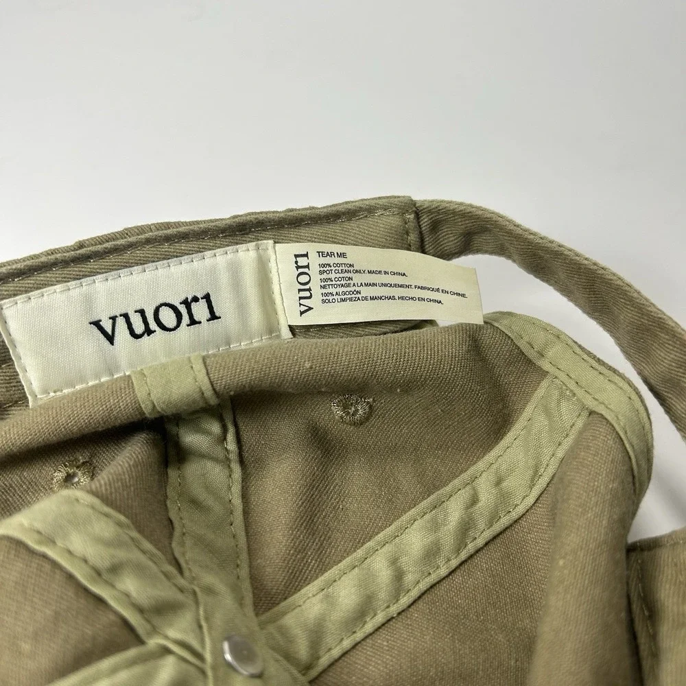 Unisex Mens Womens Vuori Signal Dad Hat Olive Green Adjustable Strap Logo Cap
